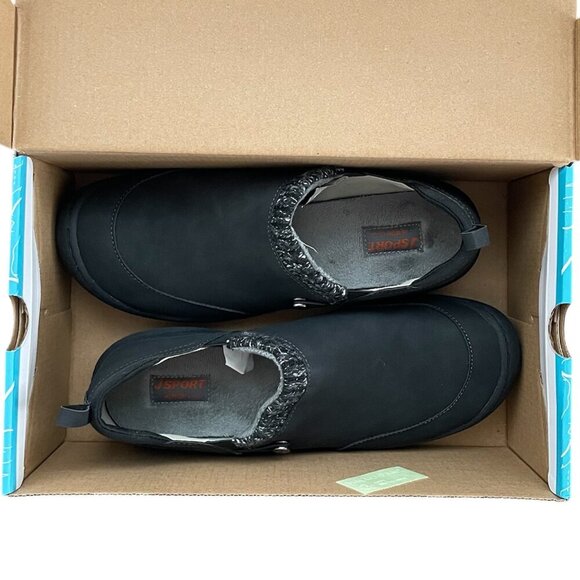 JSport Black Alice Slip-On Women's Faux Fur Never Use Shoes w/ Box Size 10 - Picture 3 of 10